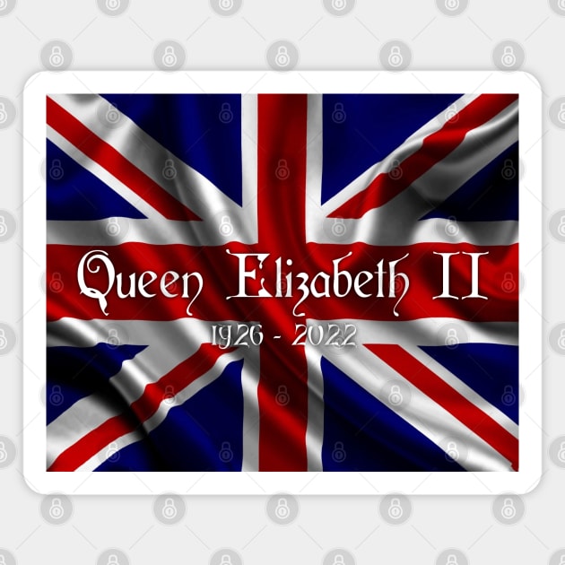 Queen Elizabeth II Union Jack Flag Magnet by Scar